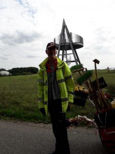 Walter tijdens zijn rondje over de dijk! Alles is weer netjes